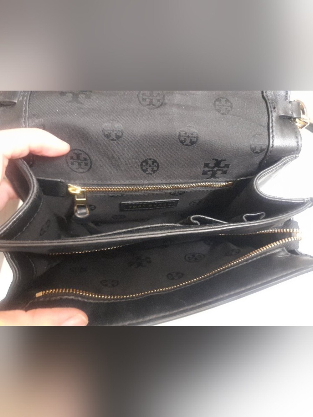 Tory Burch Black Quilted Leather Chain Shoulder Crossbody Bag - Picture 9 of 16